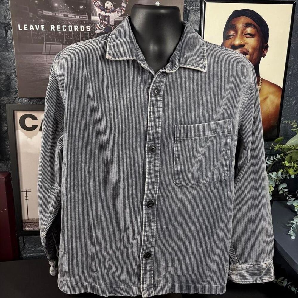 Cotton On Gray Corduroy Overshirt / Shacket - Men's Small